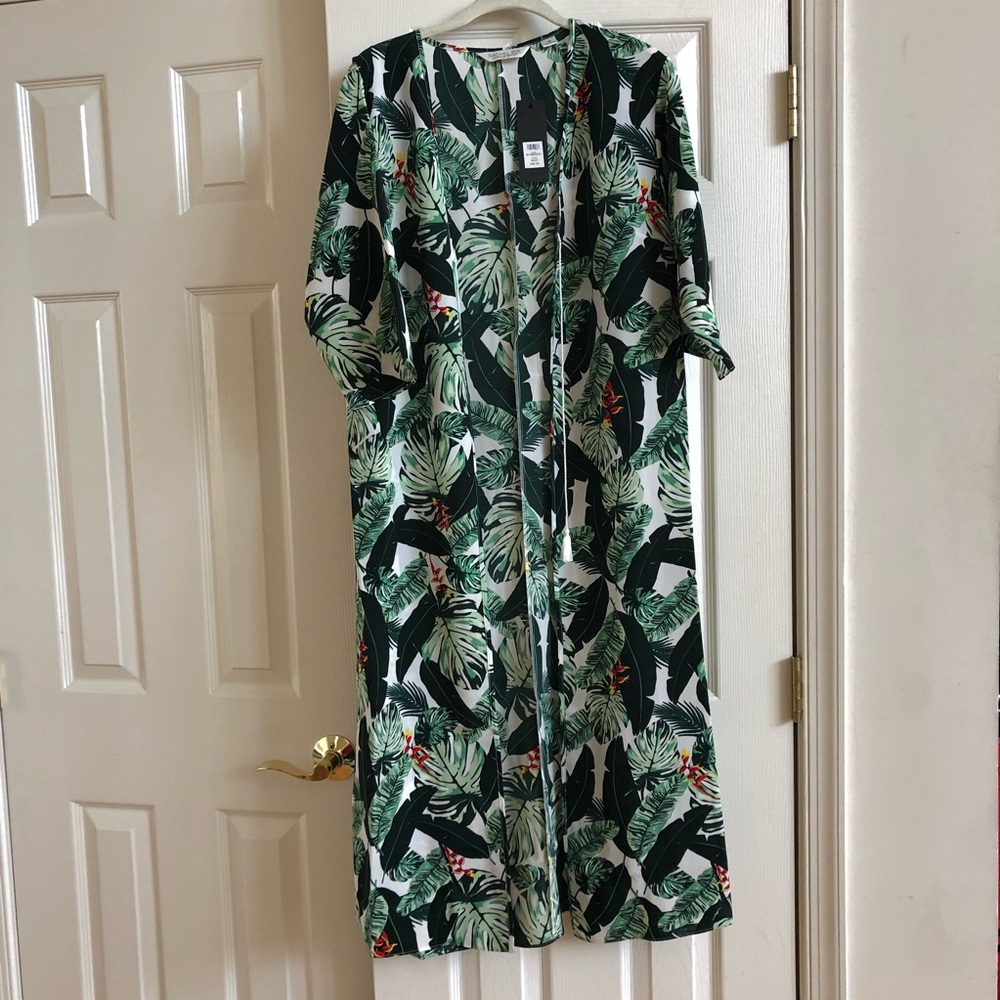 Rachel Zoe Palm Print Duster